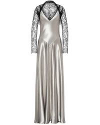 Alberta Ferretti - Flowing Silhouette Dress With Delicate Draping - Lyst