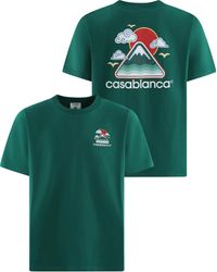 CASABLANCA - Graphic Print Cotton T-Shirt With Crew Neck - Lyst