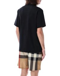 Burberry - Cotton T-Shirt With Equestrian Knight Design - Lyst