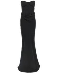 ROTATE BIRGER CHRISTENSEN - 'Satin Corset Maxi' Dress - Lyst