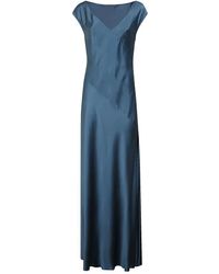 Alberta Ferretti - Flowing Maxi Dress With Cap Sleeves - Lyst
