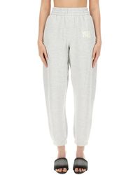 T By Alexander Wang - Jogging Pants With Logo - Lyst