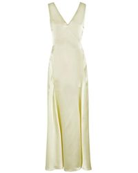Philosophy Di Lorenzo Serafini - Satin Sleeveless V-Neck Raso Dress - Lyst