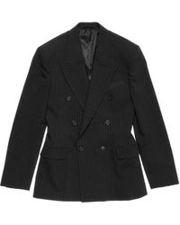 Acne Studios - Double-Breasted Blazer With Pinstripe Patter - Lyst