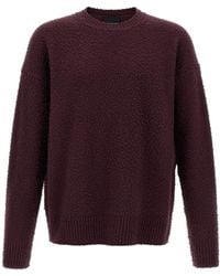 Roberto Collina - Burgundy Casentino Wool Sweater With Ribbed Detail - Lyst