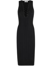 Elisabetta Franchi - Sleeveless Midi Dress With V-Neckline - Lyst