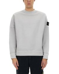 Stone Island - Organic Cotton Sweatshirt - Lyst