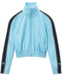 Alexander Wang - Logo-Tape Cropped Track Jacket - Lyst