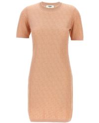 Fendi - Ff Cotton Dress - Lyst