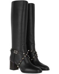 Valentino Rockstud Boots Black
