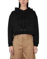 Stella McCartney - Cropped Sweatshirt With Logo - Lyst