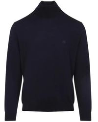 Etro - Classic Turtleneck Wool Sweater With Ribbed A - Lyst