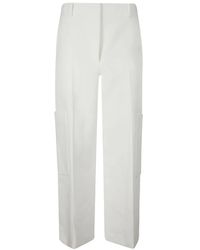 KHAITE - Classic Viscose Trousers With Hook And Zip Closure - Lyst