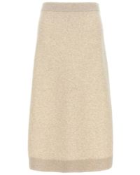 Brunello Cucinelli - Stretch Cashmere Midi Skirt - Lyst