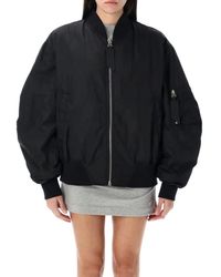 The Attico - Relaxed-Fit Bomber Jacket With Voluminous Sl - Lyst