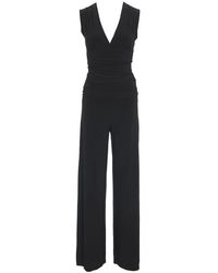 Norma Kamali - Jumpsuit With Shirred Waist - Lyst