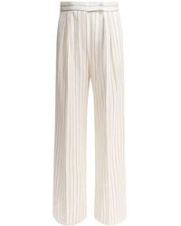 Max Mara - Wide-Leg Trousers With High-Rise Waist - Lyst
