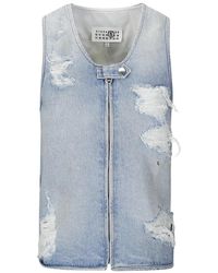 MM6 by Maison Martin Margiela - Sleeveless Front-Zip Top - Lyst