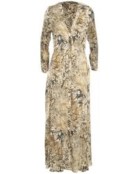Guess - Maxi Dress With Animal Print - Lyst