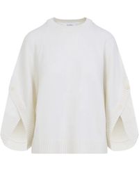 Max Mara - Relaxed-Fit Wool-Cashmere Blend Sweater With Butto - Lyst