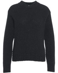Jucca - Comfort Blend Knit Sweater With Classic Crew Neckl - Lyst
