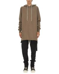 Rick Owens - Oversized Cotton Hoodie With Drawstring Hood - Lyst