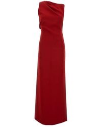 Max Mara - Gathered Front Maxi Dress With Open Back And Side - Lyst
