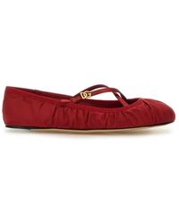 Dolce & Gabbana - Satin Ballerina Flats - Lyst