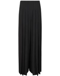 Alberta Ferretti - Wide-Leg High-Waisted Trousers - Lyst