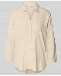 Tom Tailor - Regular Fit Blouse Met Lange Mouwen Van Een Mix Van Linnen En Viscose - Lyst