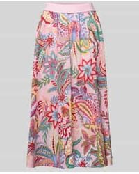 Milano Italy - Regular Fit Midirok Met Allover Paisleyprint - Lyst