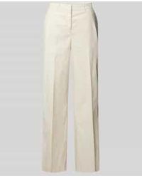Opus - Straight Leg Stoffen Broek Met Persplooien - Lyst