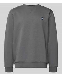 Lerros - Sweatshirt mit Rundhalsausschnitt und Label-Patch - Lyst