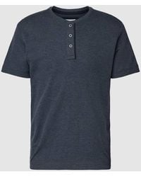 Tom Tailor - T-Shirt mit kurzer Knopfleiste - Lyst