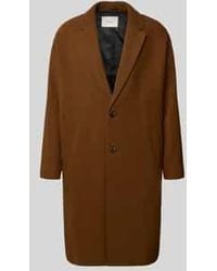 SELECTED - Regular Fit Lange Wollen Jas Met Reverskraag, Model 'Milo' - Lyst