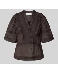 Neo Noir - Regular Fit Blouse Met V-Hals, Model 'Evienne' - Lyst
