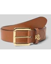 Ralph Lauren - Leren Riem Met Labelapplicatie - Lyst