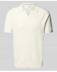 SELECTED - Poloshirt Met V-Hals, Model 'Teller' - Lyst