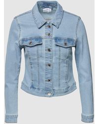 Vero Moda - Cropped Jeansjacke mit Umlegekragen Modell 'LUNA' - Lyst