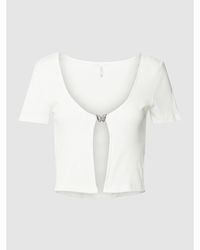 ONLY T-Shirt mit Zierbesatz Modell 'RANDI' - Weiß