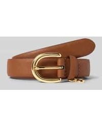 Ralph Lauren - Leren Riem Met Doornsluiting, Model 'Charm' - Lyst