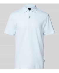 BOSS - Poloshirt aus Leinen-Baumwoll-Mix Modell 'Press' - Lyst