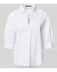 Luisa Cerano - Regular Fit Bluse mit V-Ausschnitt - Lyst
