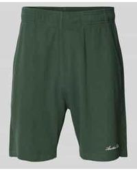 Another Cotton Lab - Korte Relaxed Fit Broek Met Structuurmotief - Lyst