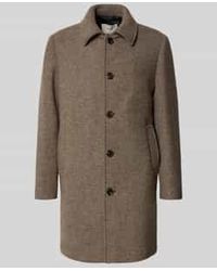 SELECTED - Regular Fit Lange Wollen Jas Met Platte Kraag, Model 'Archive' - Lyst