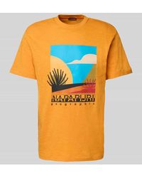 Napapijri - T-Shirt mit Label-Print Modell 'ARBIA' - Lyst