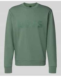 BOSS - Regular Fit Sweatshirt Van Katoenmix, Model 'Salbo' - Lyst