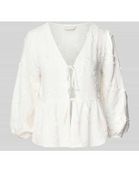Apricot - Regular Fit Bluse aus Viskose-Leinen-Mix mit Baumwoll-Anteil - Lyst