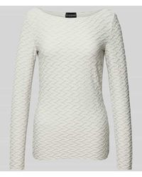 Emporio Armani - Longsleeve Mit U-Boot-Ausschnitt - Lyst
