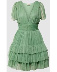 LACE & BEADS - Knielanges Cocktailkleid Mit Volants - Lyst